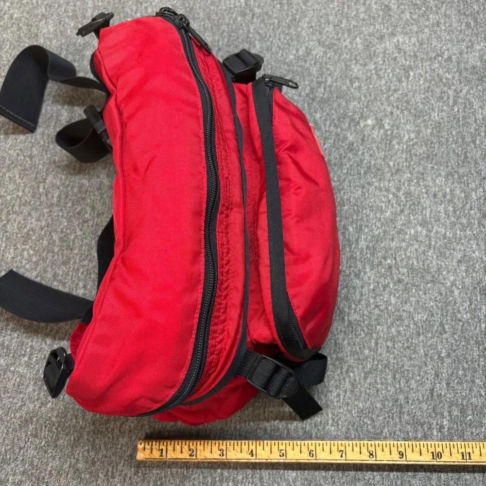 Vintage The North Face‎ Convertible Fanny Pack Backpack Red Yellow Nylon Korea